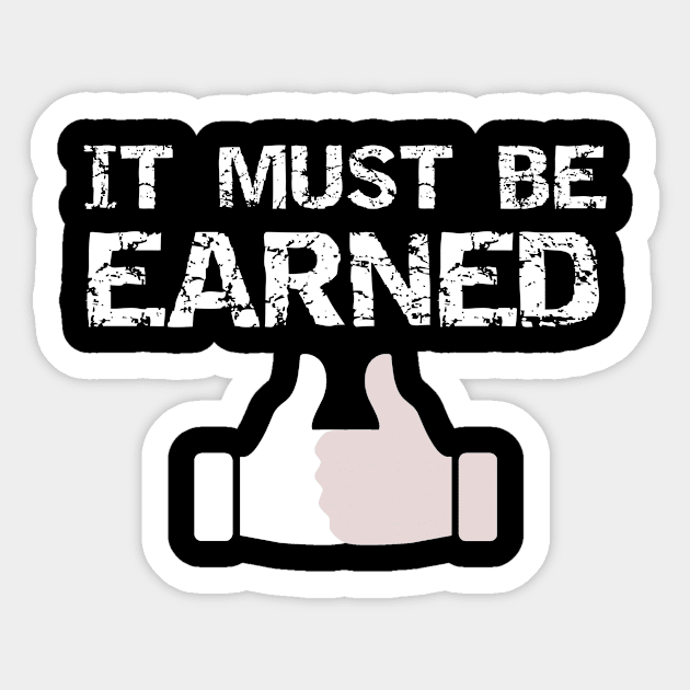 It Must Be Earned Thumb Wars Sticker by SarahBean